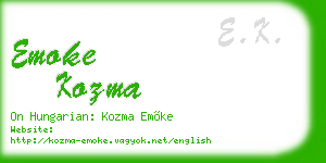 emoke kozma business card